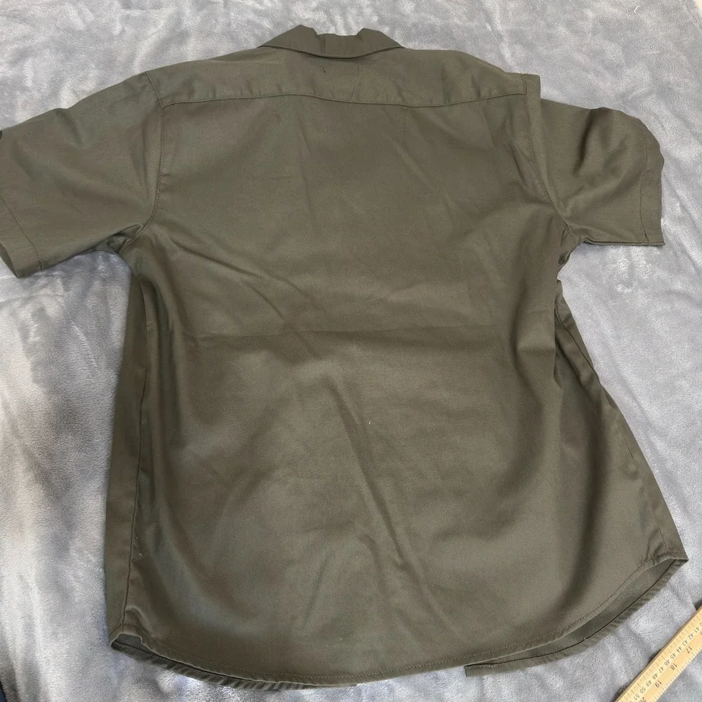 Y2K Work Shirt Mens XL Olive Button Front Utility Mechanic NWT Skatewear